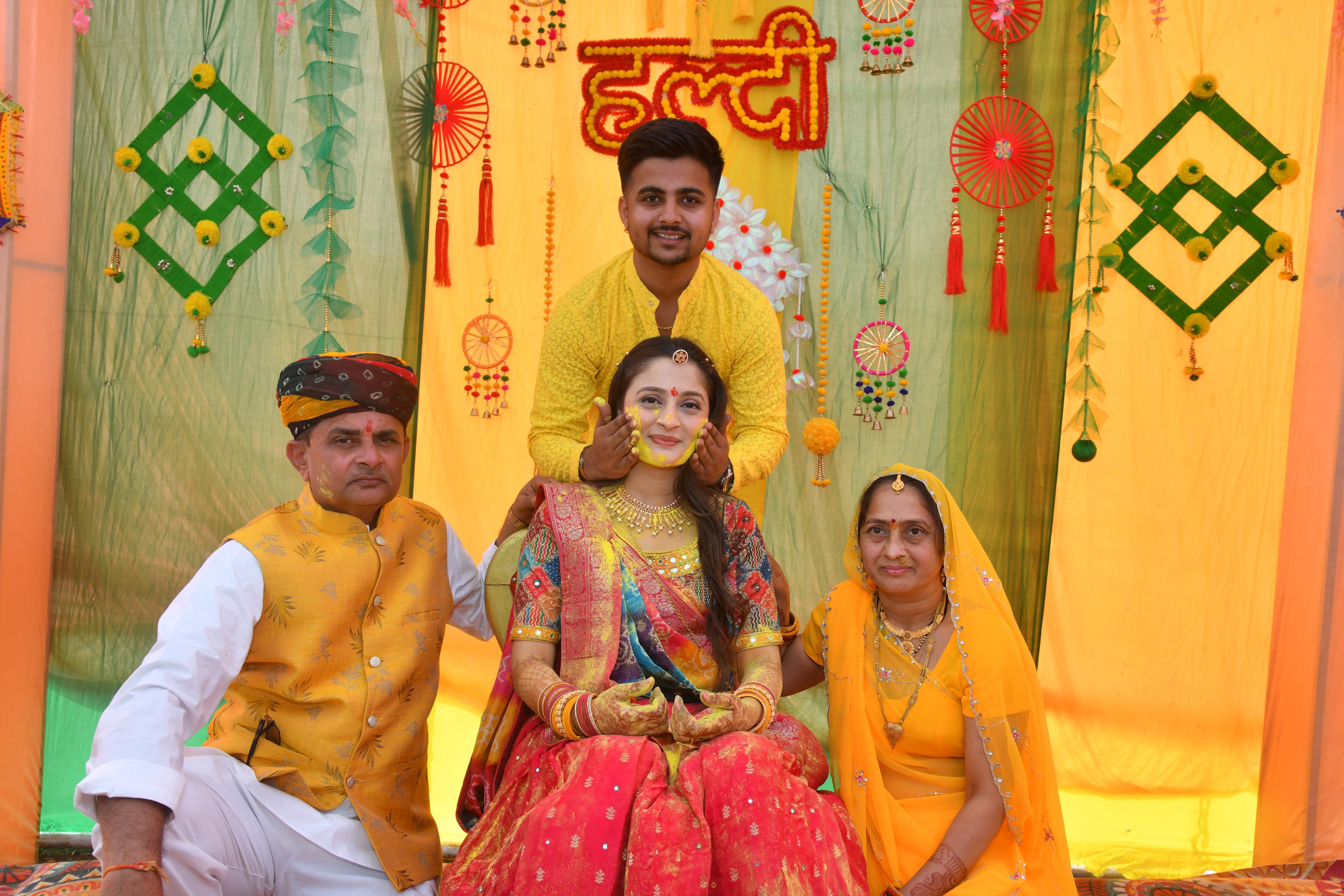 Haldi Ceremony - Bride with Family